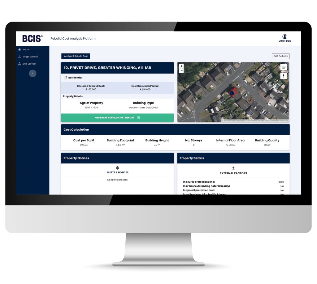 The BCIS Intelligent Rebuild Cost Platform